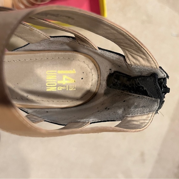 14th & Union Heels Black Nude Strappy 4” Size 9.5 - Picture 5 of 13